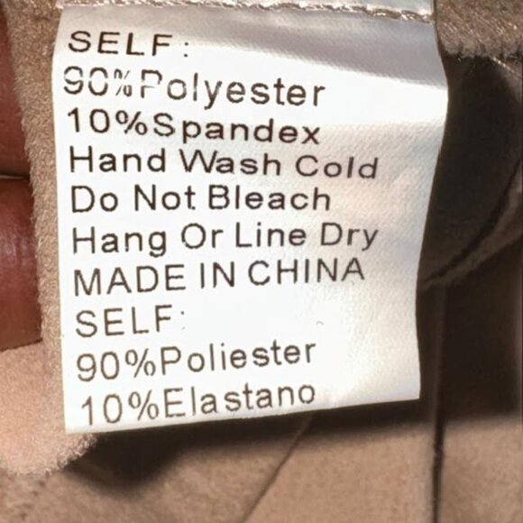 Fashion Nova Women's Vegan Suede Stretch Jacket Full Zip Pockets Tan SZ 1X - Picture 9 of 9